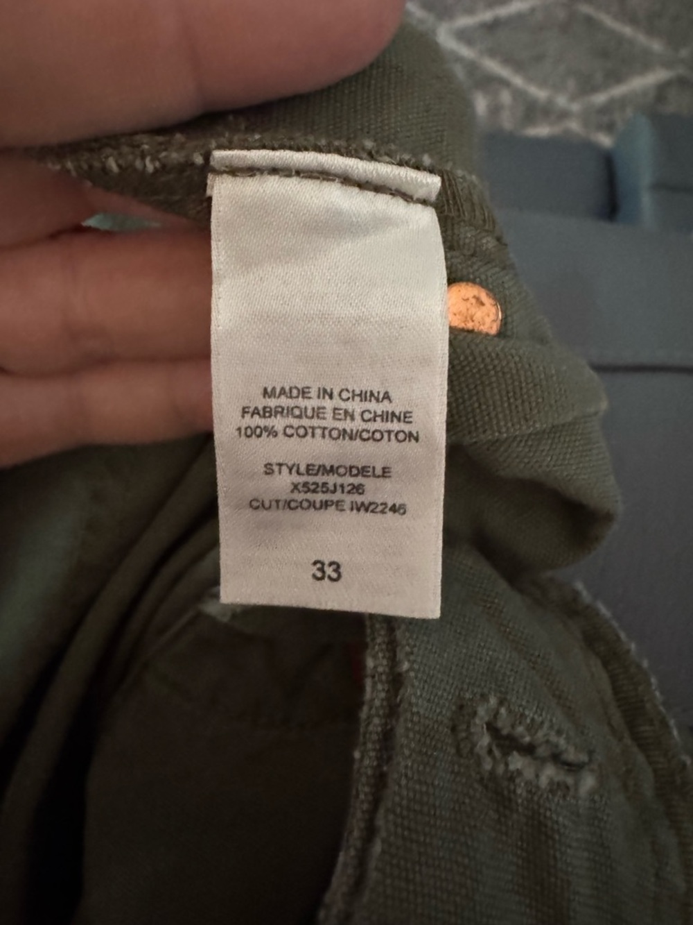 Guess 90’s Y2K Men's Olive Green Button-Fly Destressed Chinos - Picture 3 of 14